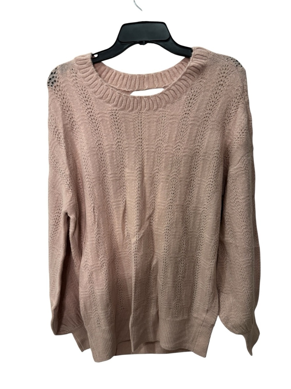 Hinge NWT Solid Blush Open Back Knit Sweater womens size S
